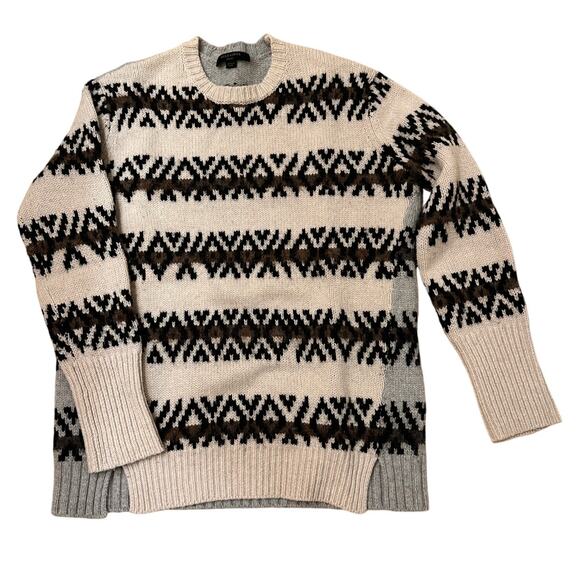 All Saints Catalina Wool Alpaca Blend Fair Isle Style Pullover Knit Sweater, S - Picture 2 of 10